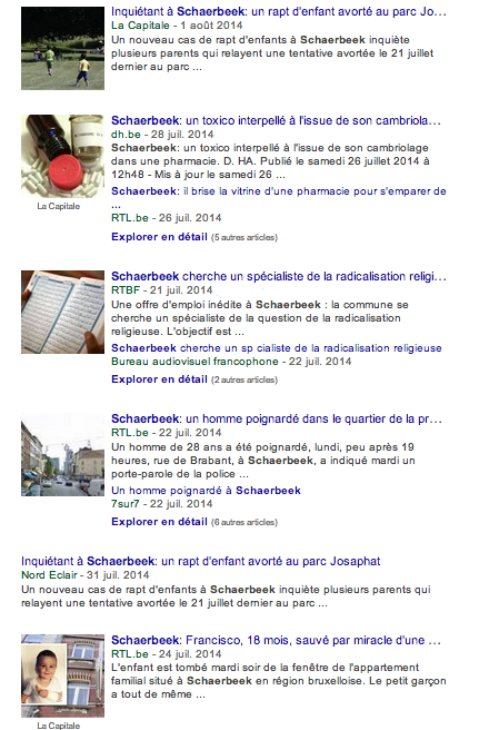 What Google says about Schaerbeek ... (04/08/2014)